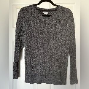 Croft & Barrow Black and White Crew Neck Sweater
